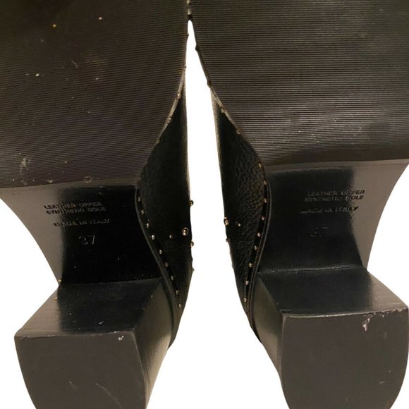 Italian leather boots NAPOLEON US 6.5-7 EU 37 Black Leather - Picture 8 of 9